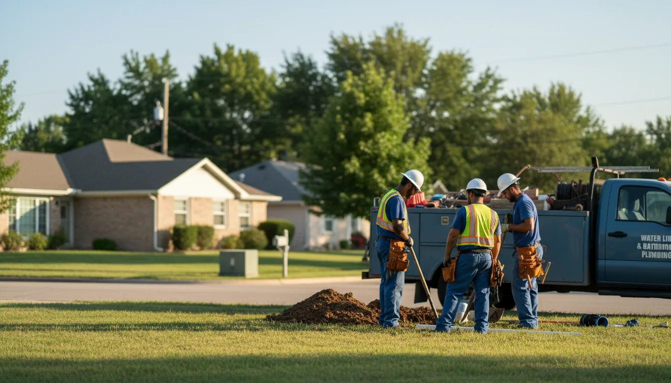 Residential water line and bathroom plumbing service in Charlestown, IN